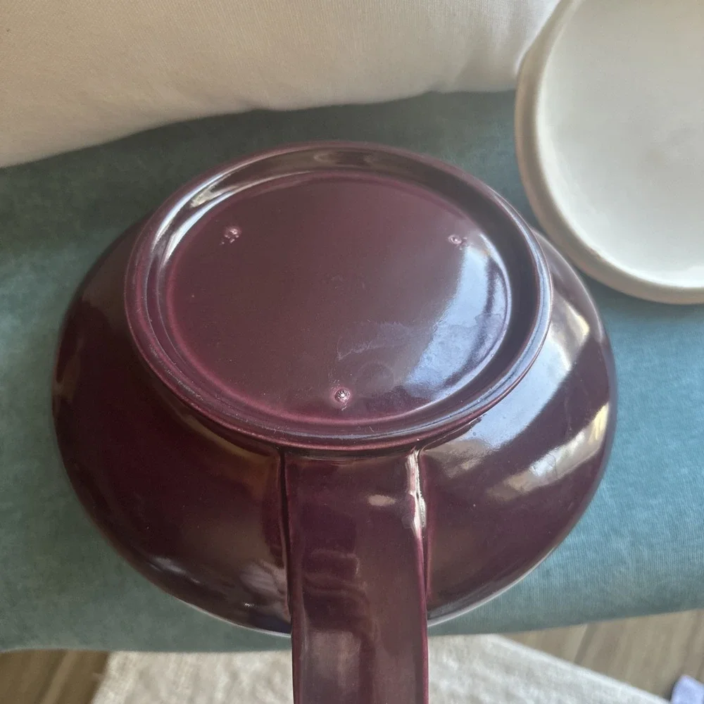 Red Wing Pottery Brown  Lotus Covered Casserole